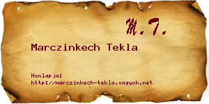 Marczinkech Tekla névjegykártya
